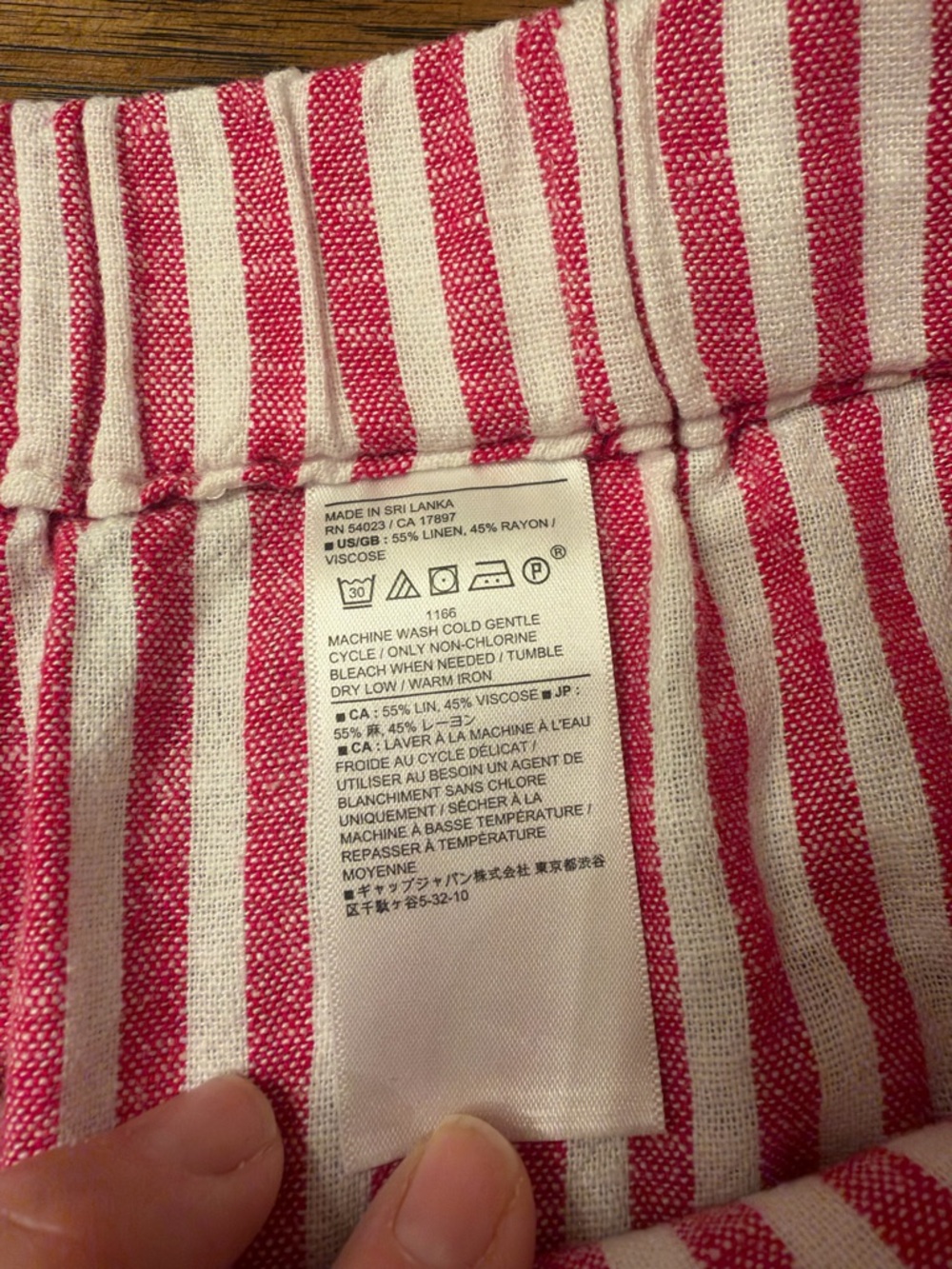 Banana Republic Pink Striped Linen Blend Shorts M Coastal French Riviera - Picture 6 of 12